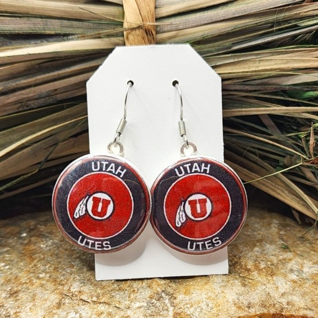 Utah Utes Earrings University Of Utah Ncaa Souvenir Alumni Accessories Dangle 15$